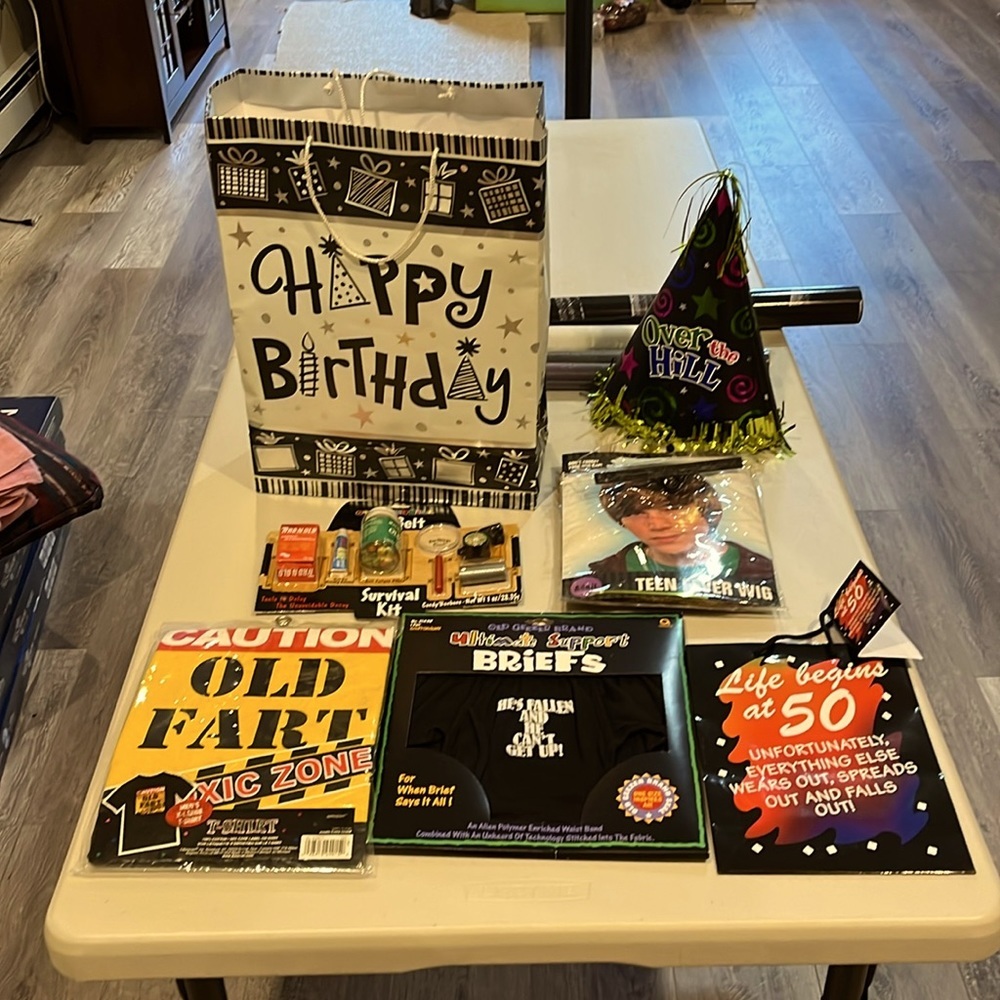NWT Gag gift for men’s over the hill birthday party